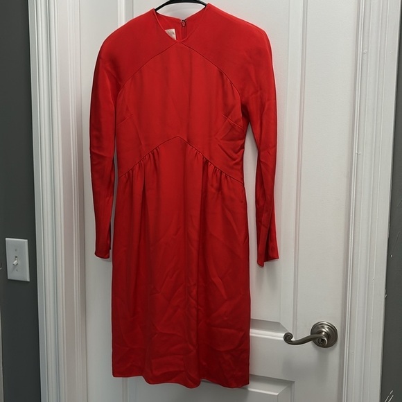 Alexandra Lind Red Dress Size 6 100% Silk - Picture 2 of 11